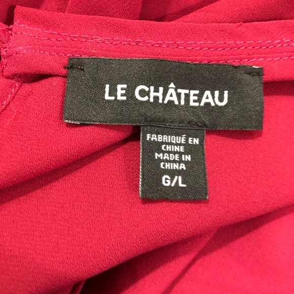 🎄 Le chateau pink shirt blouse  SZ L - Picture 6 of 7